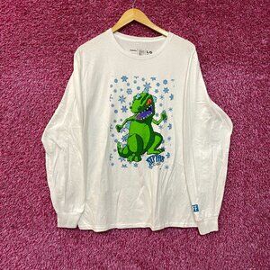 Nickelodeon Rugrats Reptar On Ice Snowflakes Long Sleeve T-Shirt Large